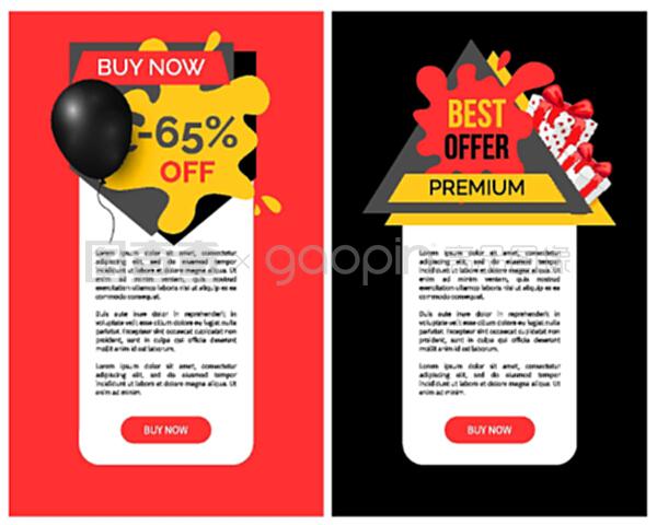 最好的折扣和產品,65%的銷售矢量網站模板。現在的盒子在商店和商店購買,有促銷和建議。